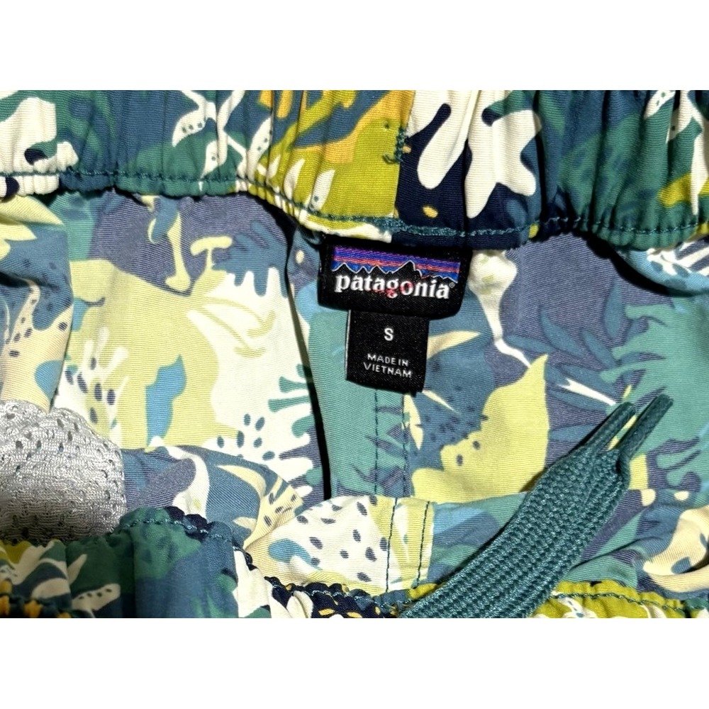 Patagonia Shorts Women Barely Baggies Size Small Green Blue Floral Pockets Sport - Picture 3 of 8